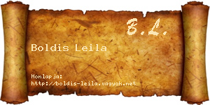Boldis Leila névjegykártya